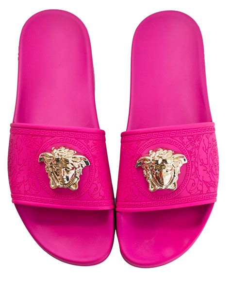 pink versace slide|pink Versace slides women's.